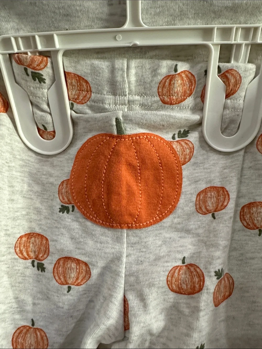Carter's Grey and Orange Pumpkin Print Baby two -Piece Set